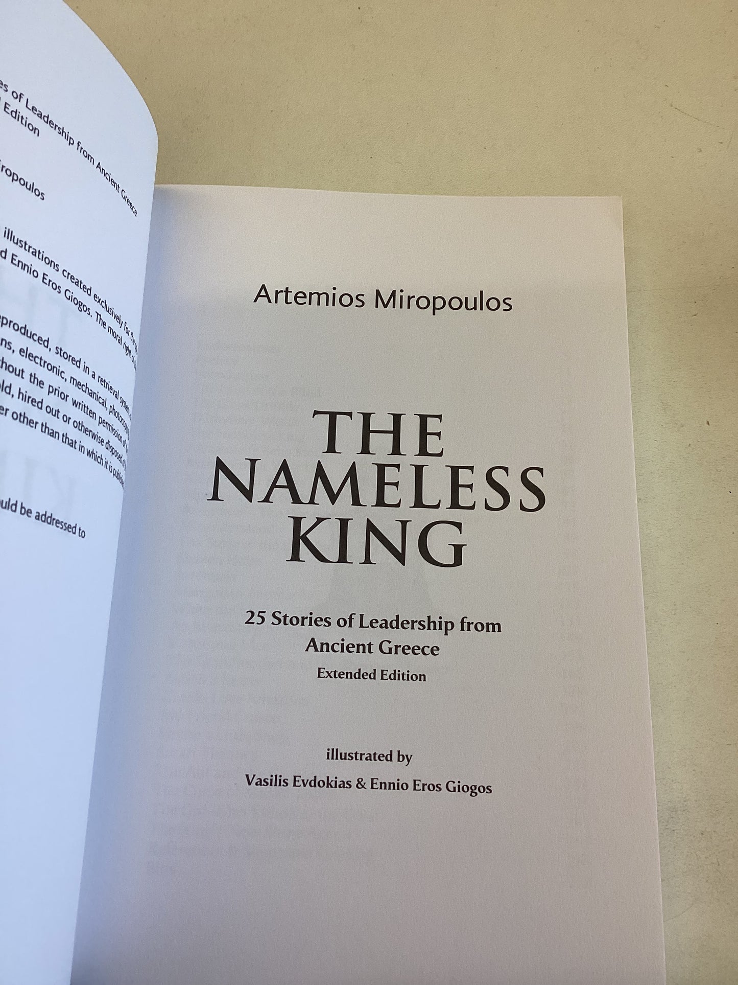 The Nameless King 25 Stories of Leadership from Ancient Greece Extended Edition Artemios Miropoulos