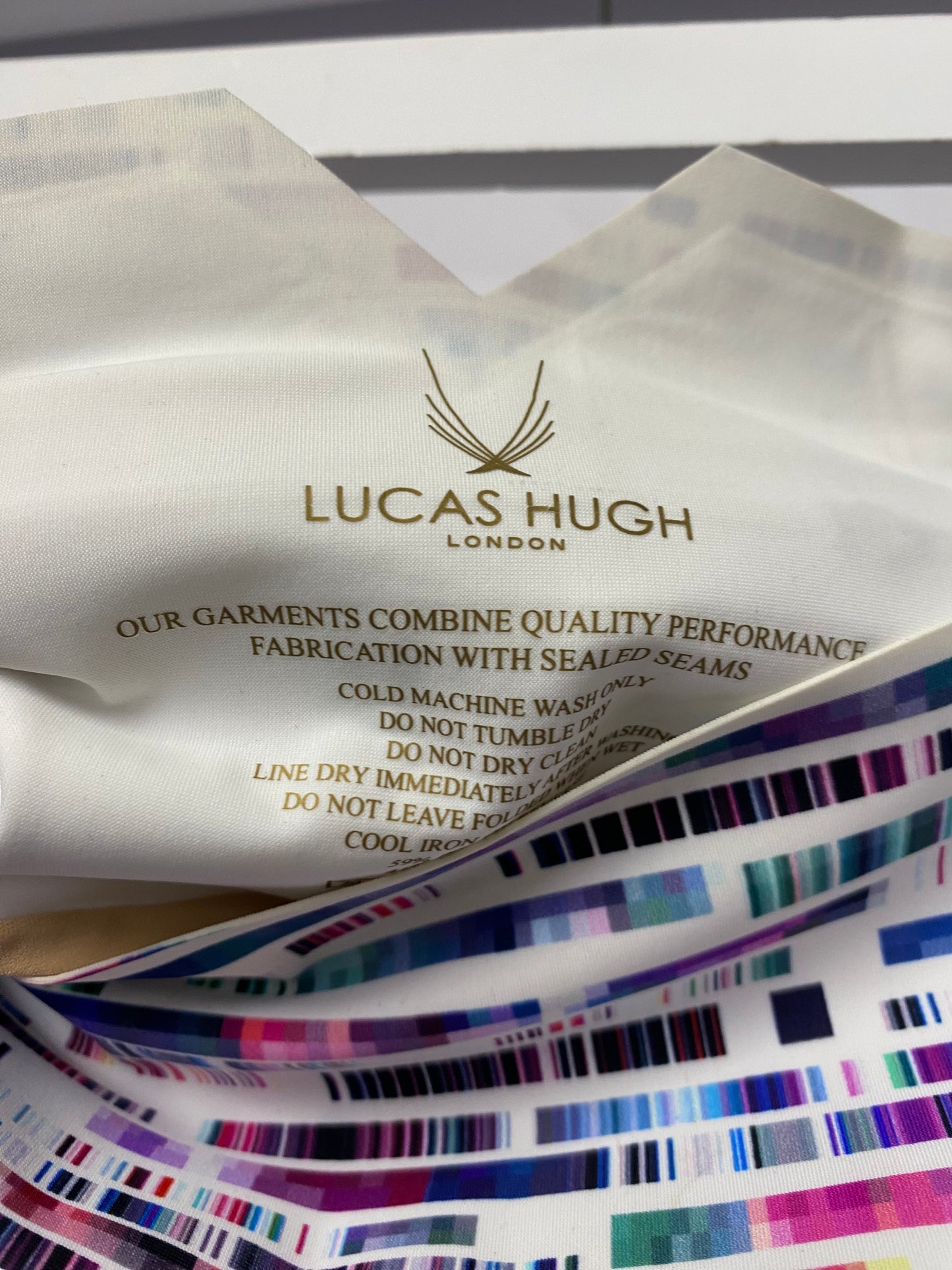 Lucas Hugh White and Multi Patterned Gym Legging Medium