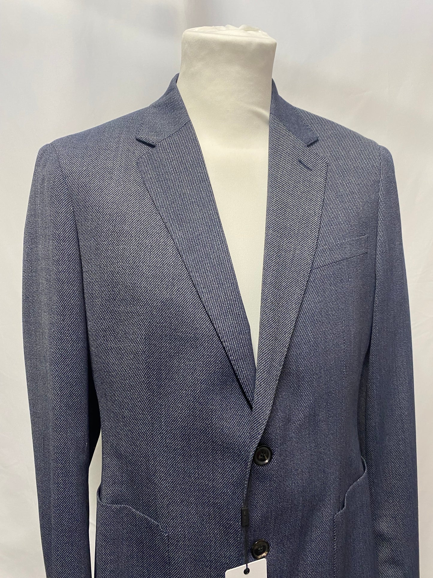 Reiss Blue Wool Blend Blazer with Pockets 40 BNWT