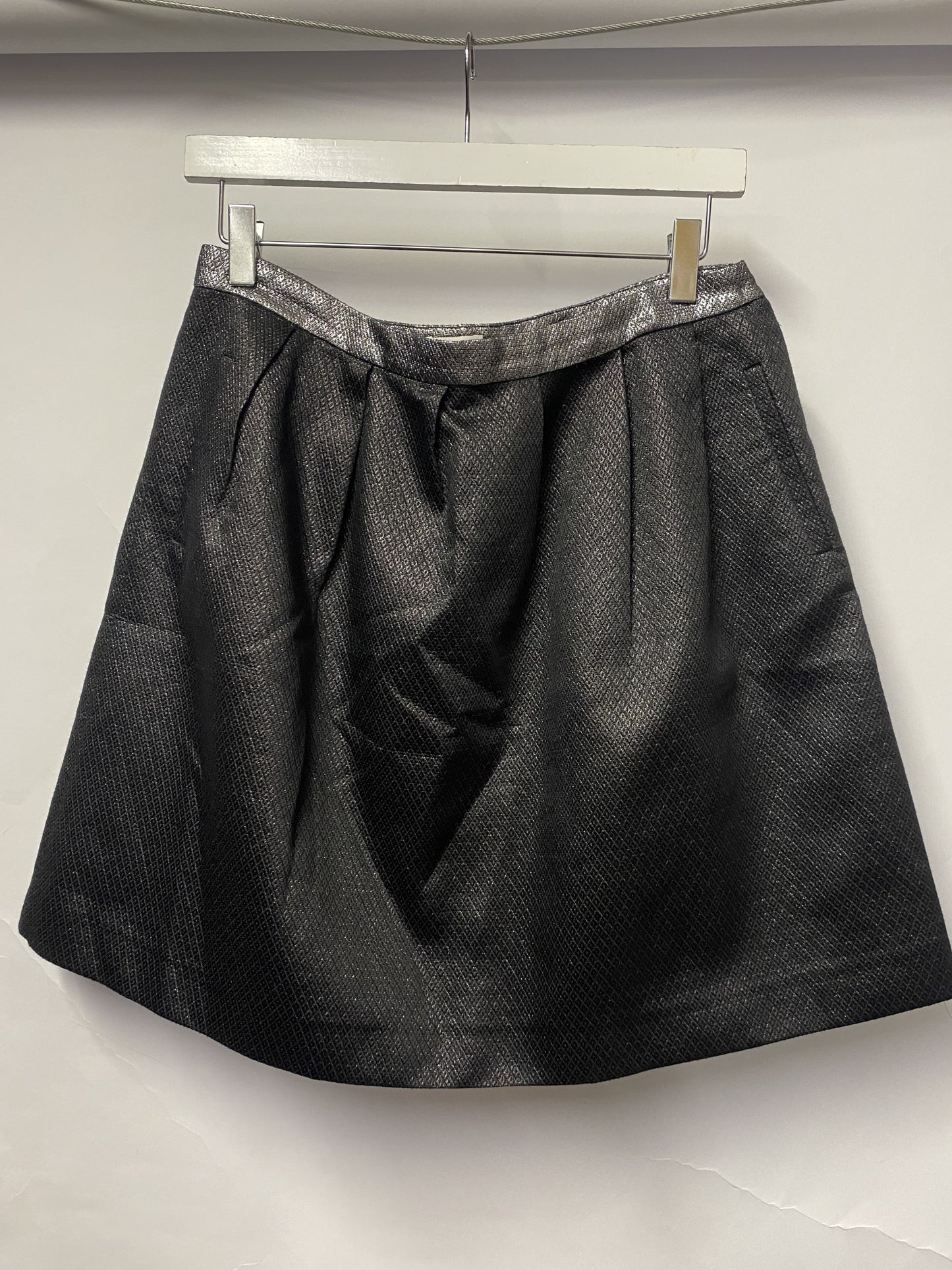 Claudie Pierlot Silver Metallic Puff Ball Skirt 12