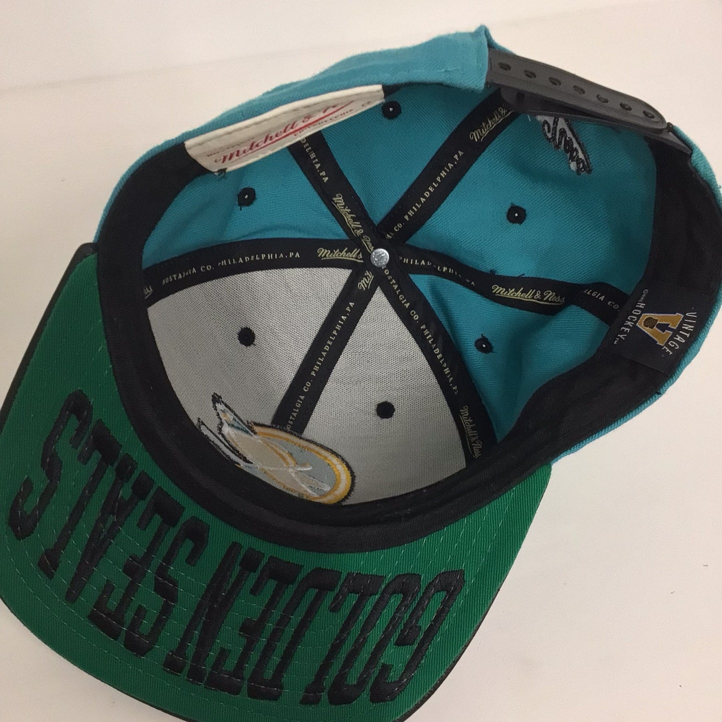 Mitchell & Ness Blue & Black Golden Seals Snapback Hat Cap