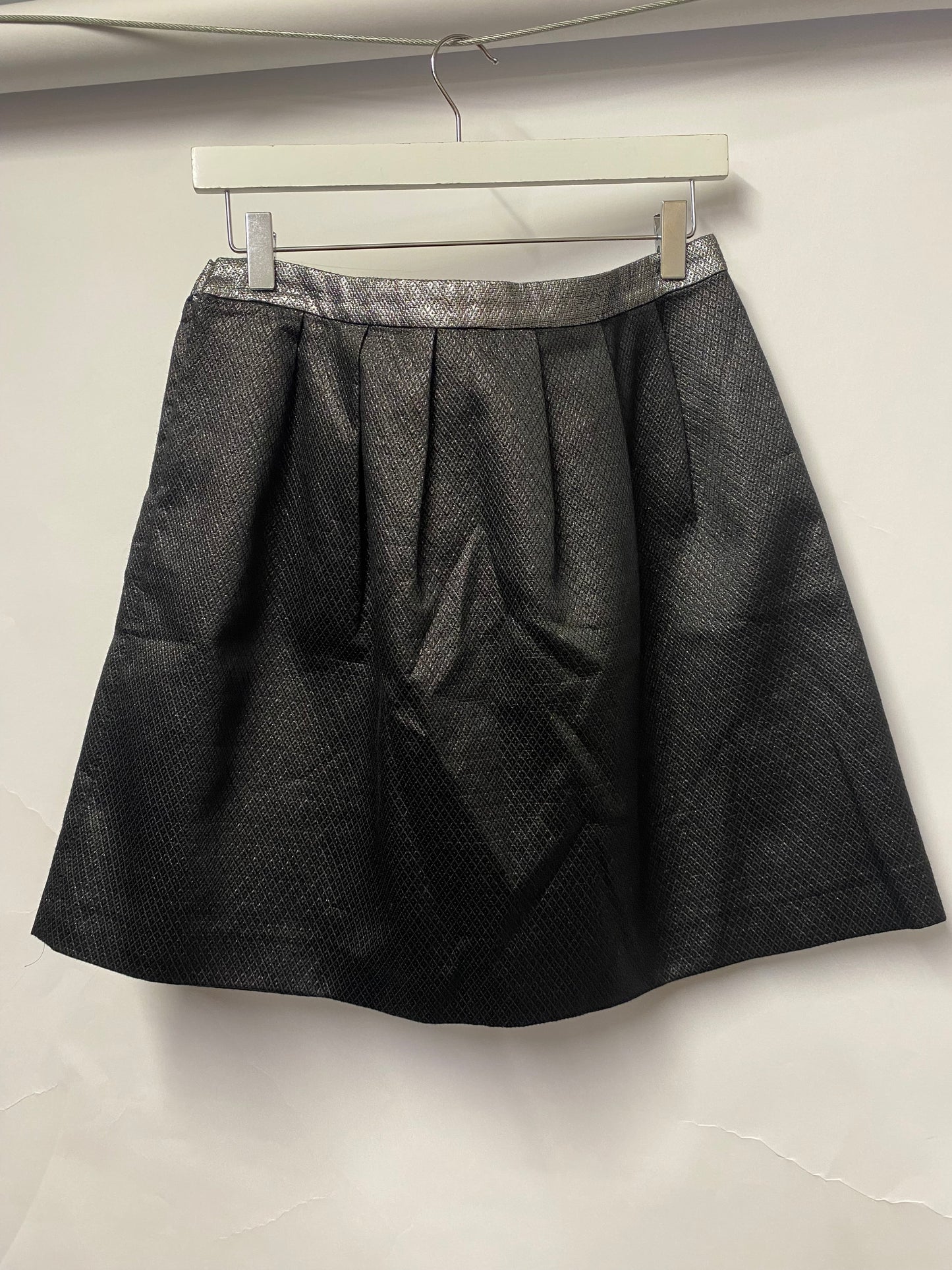 Claudie Pierlot Silver Metallic Puff Ball Skirt 12