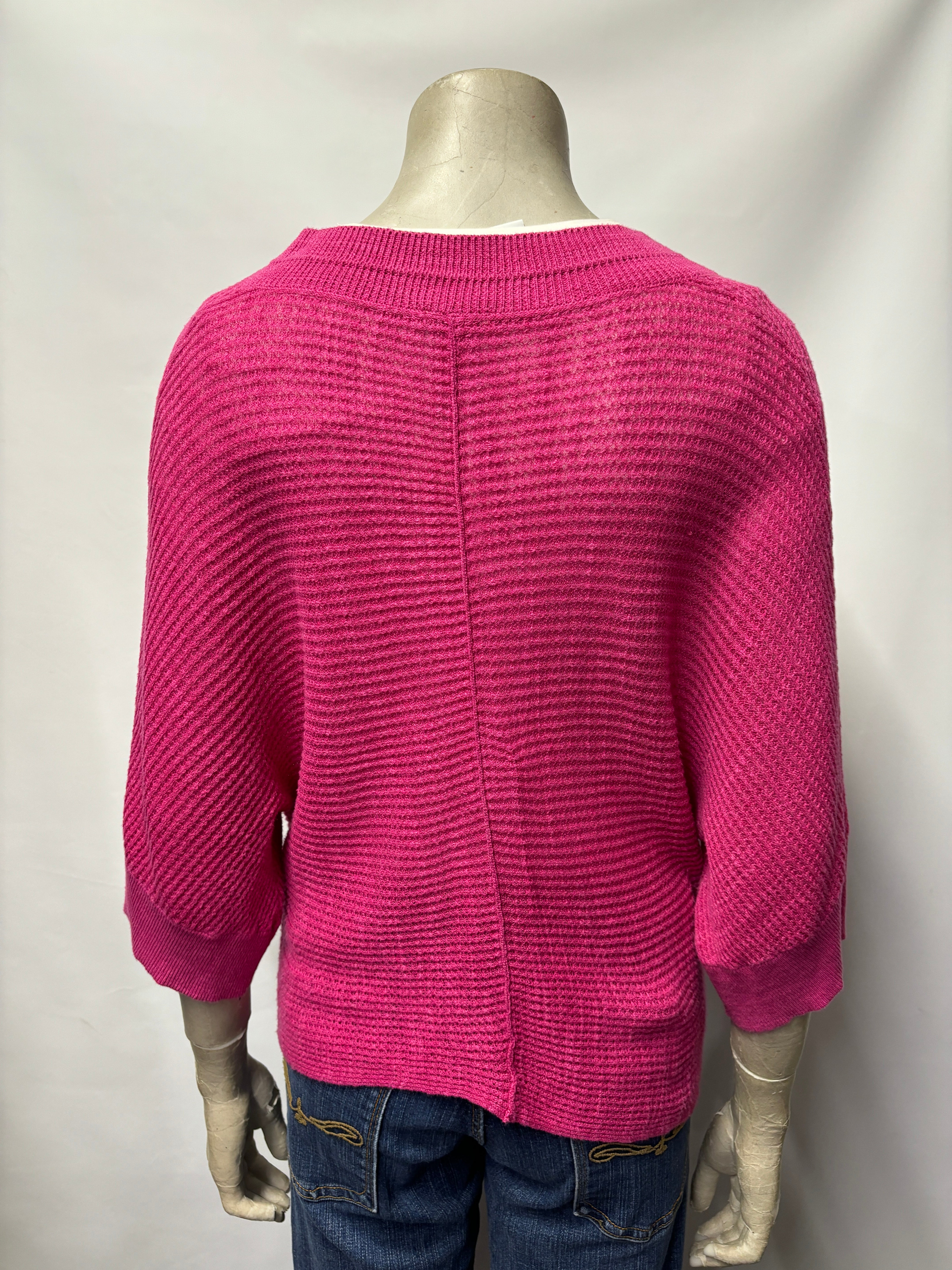 Jigsaw Pink Knitted V Neck jumper Size M Shop for Shelter