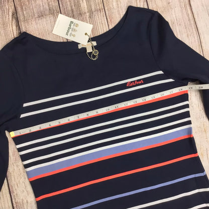 BNWT Barbour Blue & Red Alongshore Stripe 100% Cotton Dress Size 12