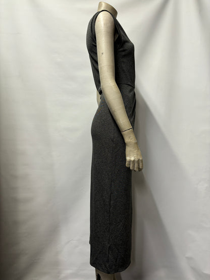 Club Monaco Grey Sleeveless Mid-length Dress Small