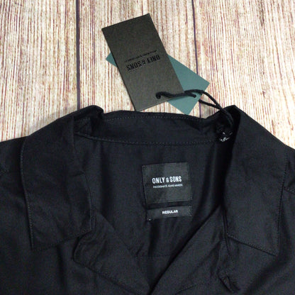 BNWT Only & Sons Black Short Sleeve Shirt Size L