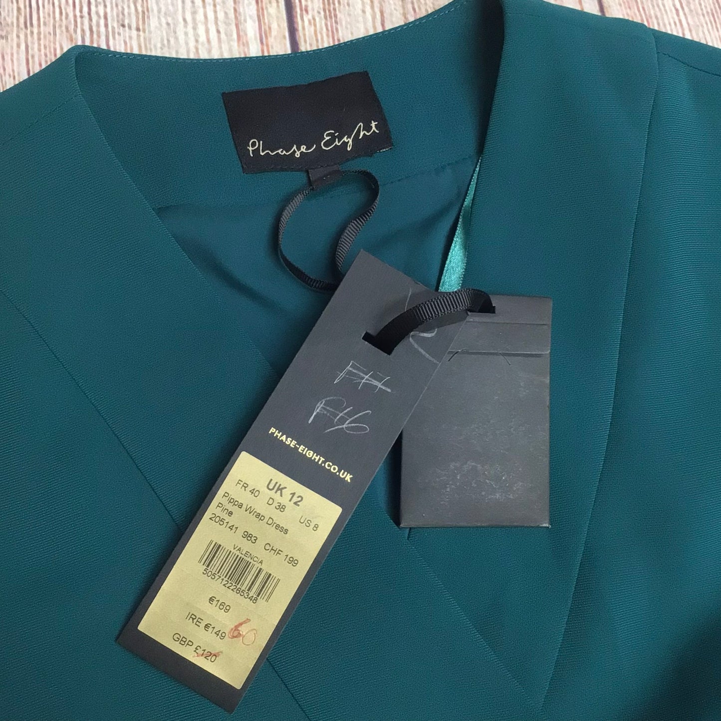 BNWT Phase Eight Jade Pine Green Pippa Wrap Dress RRP £120 Size 12