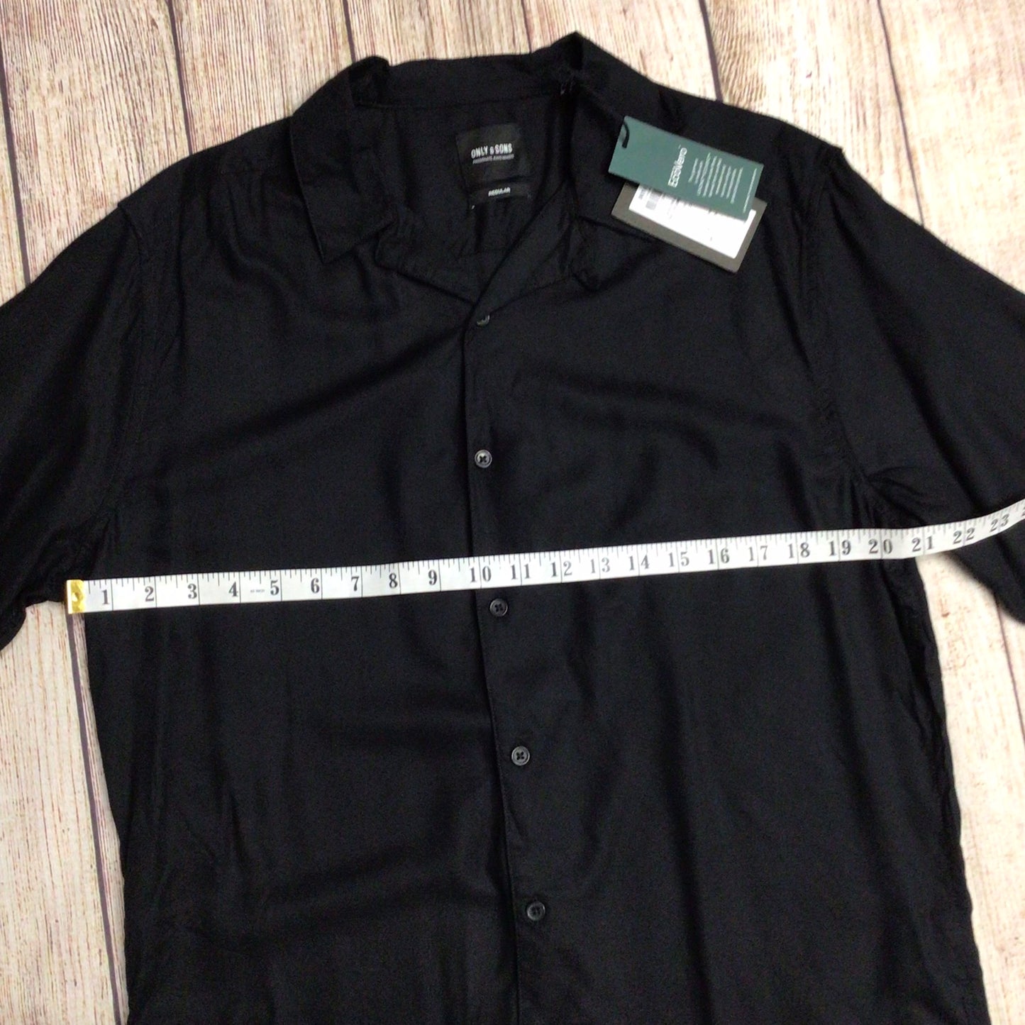 BNWT Only & Sons Black Short Sleeve Shirt Size L