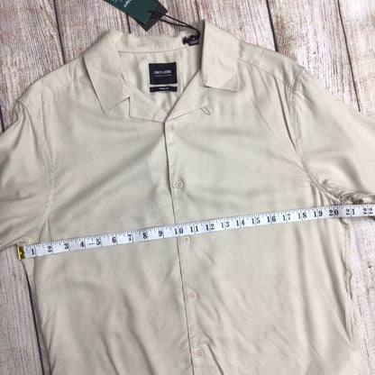 BNWT Only & Sons Beige Short Sleeve Shirt Size M