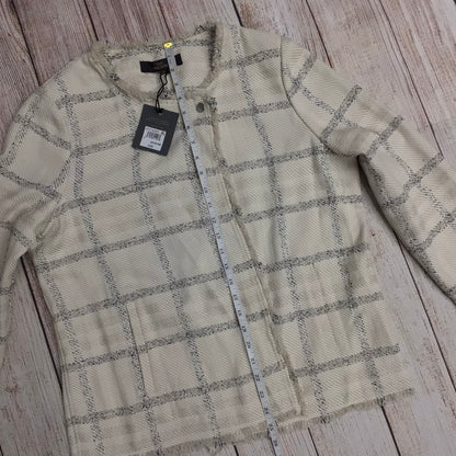 BNWT Next Tailoring Cream & Black Checked Frayed Jacket RRP £68 Size 16