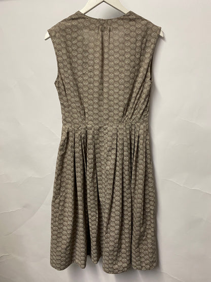 Farhi Grey Floral Print Cotton Dress 10