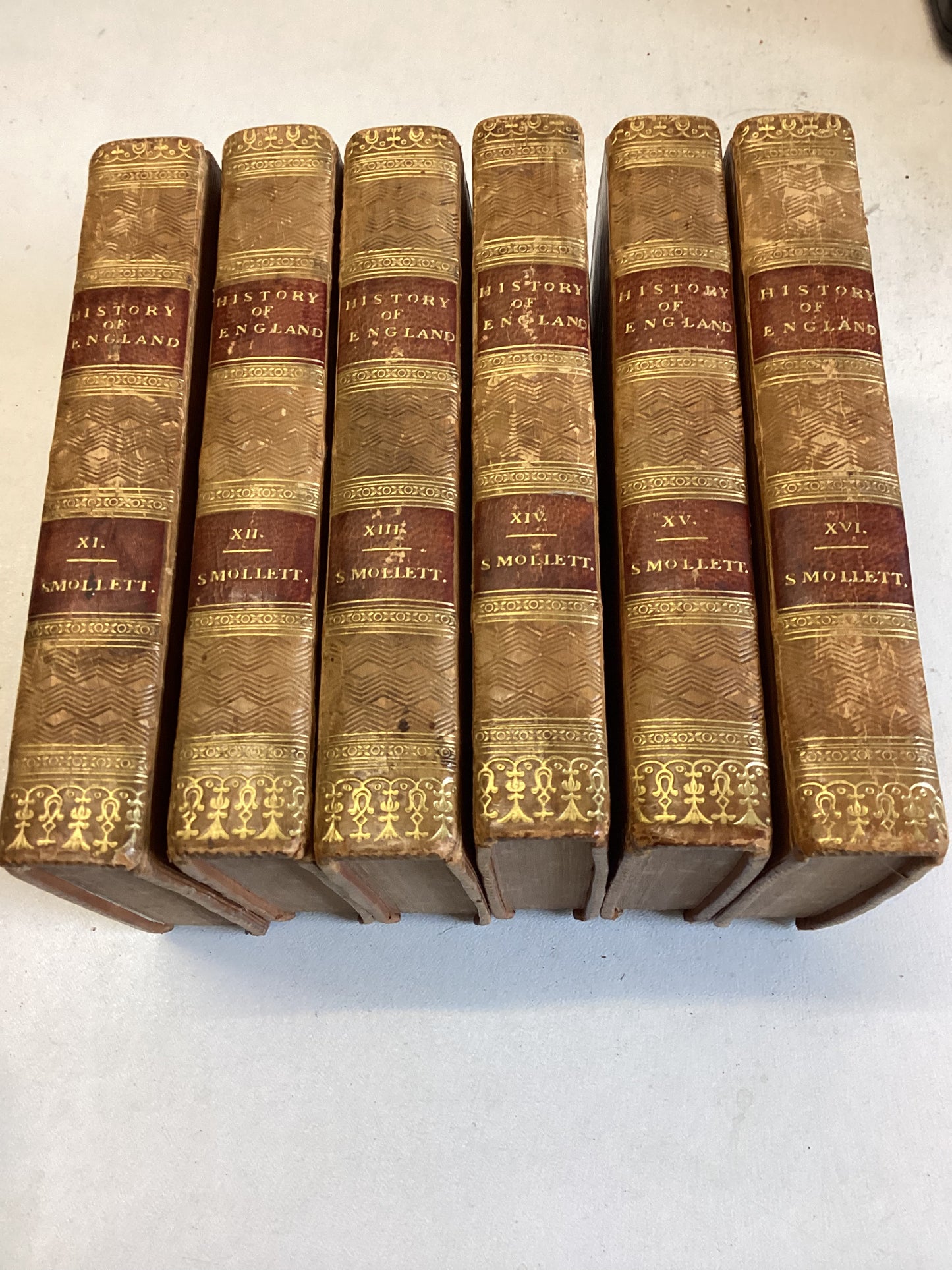 History of England in 16 Uniform Volumes 1-10 David Hume Volumes 11-16 T Smollett A Wilson 1810-1811