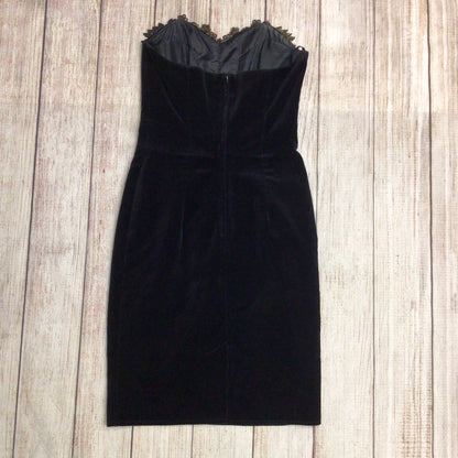 Images Black Velvet w/Gold Detail Strapless Dress Size 10