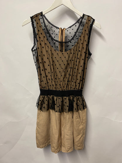 Diesel Beige and Black Polka Dot Playsuit