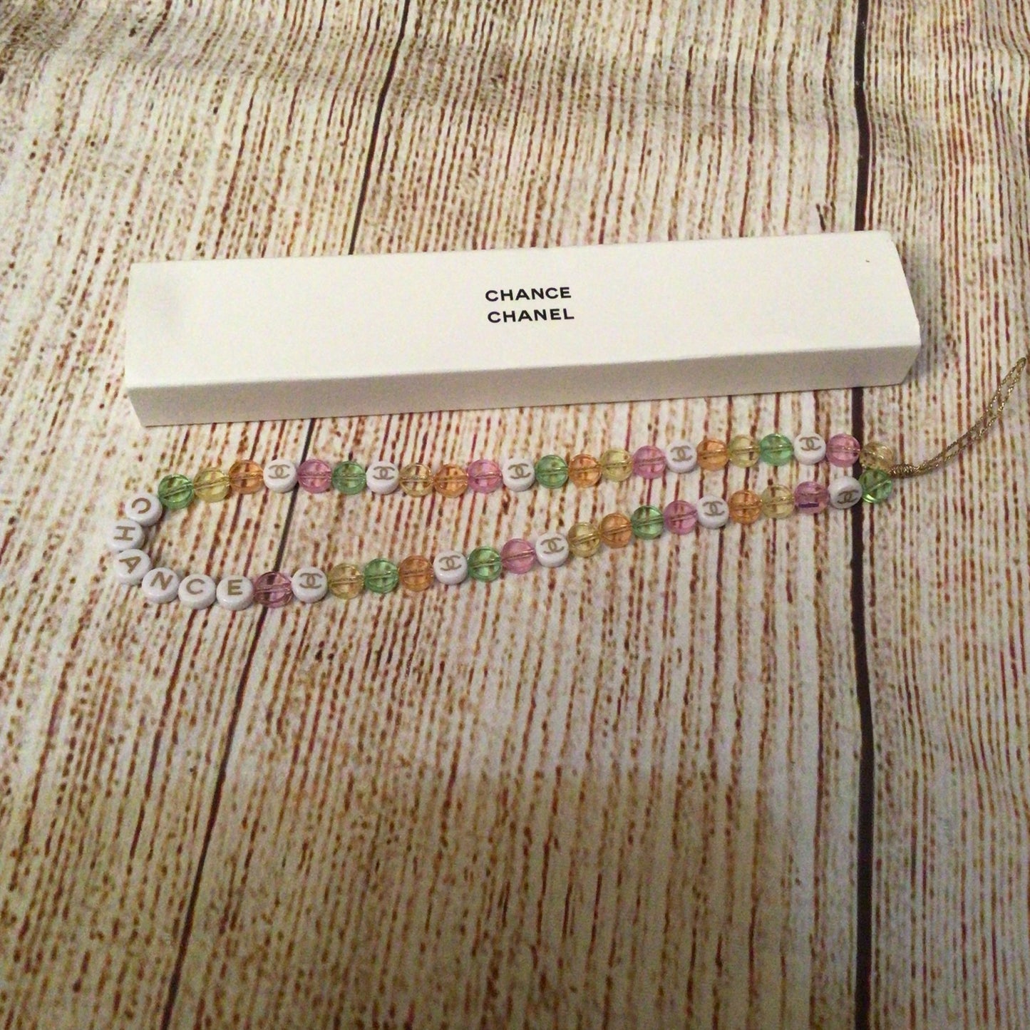 Chanel Chance Multicoloured Beaded Bag Charm Strap w/Box
