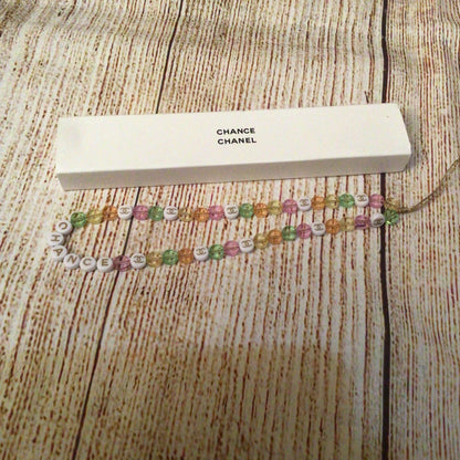 Chanel Chance Multicoloured Beaded Bag Charm Strap w/Box