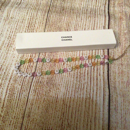 Chanel Chance Multicoloured Beaded Bag Charm Strap w/Box