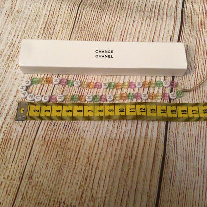 Chanel Chance Multicoloured Beaded Bag Charm Strap w/Box