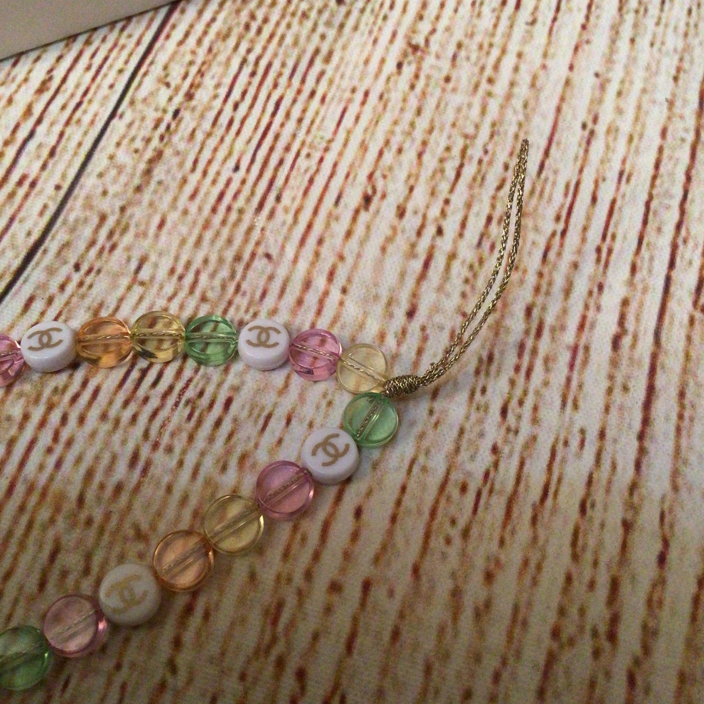 Chanel Chance Multicoloured Beaded Bag Charm Strap w/Box