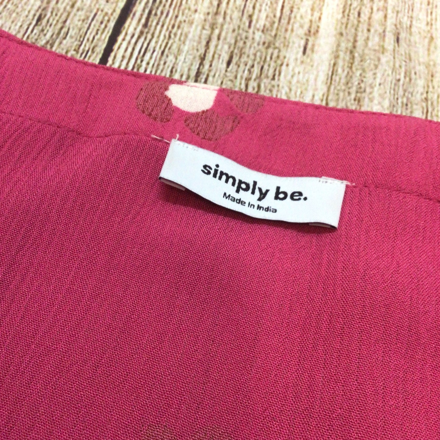Simply Be Pink Floral Button Up Dress w/Pockets Size 20