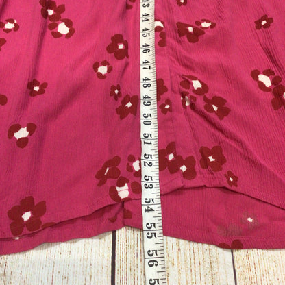 Simply Be Pink Floral Button Up Dress w/Pockets Size 20