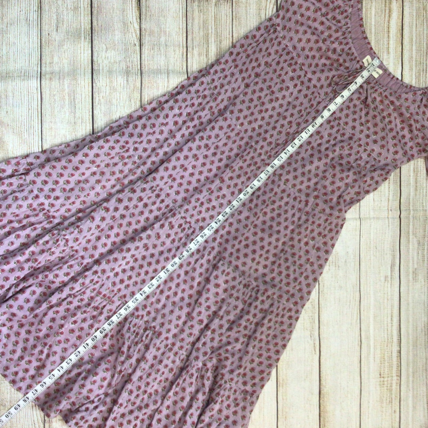 Daughters of India Sita Pink Purple 100% Cotton Floral Maxi Dress Size XXXL