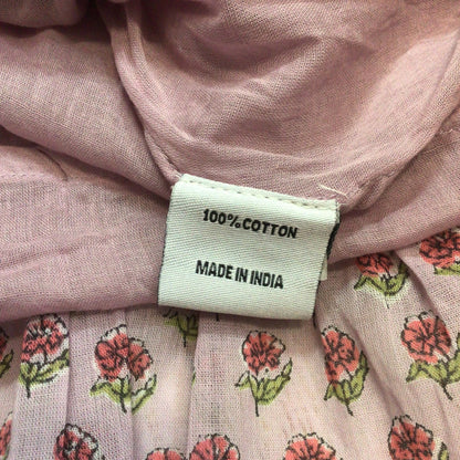 Daughters of India Sita Pink Purple 100% Cotton Floral Maxi Dress Size XXXL