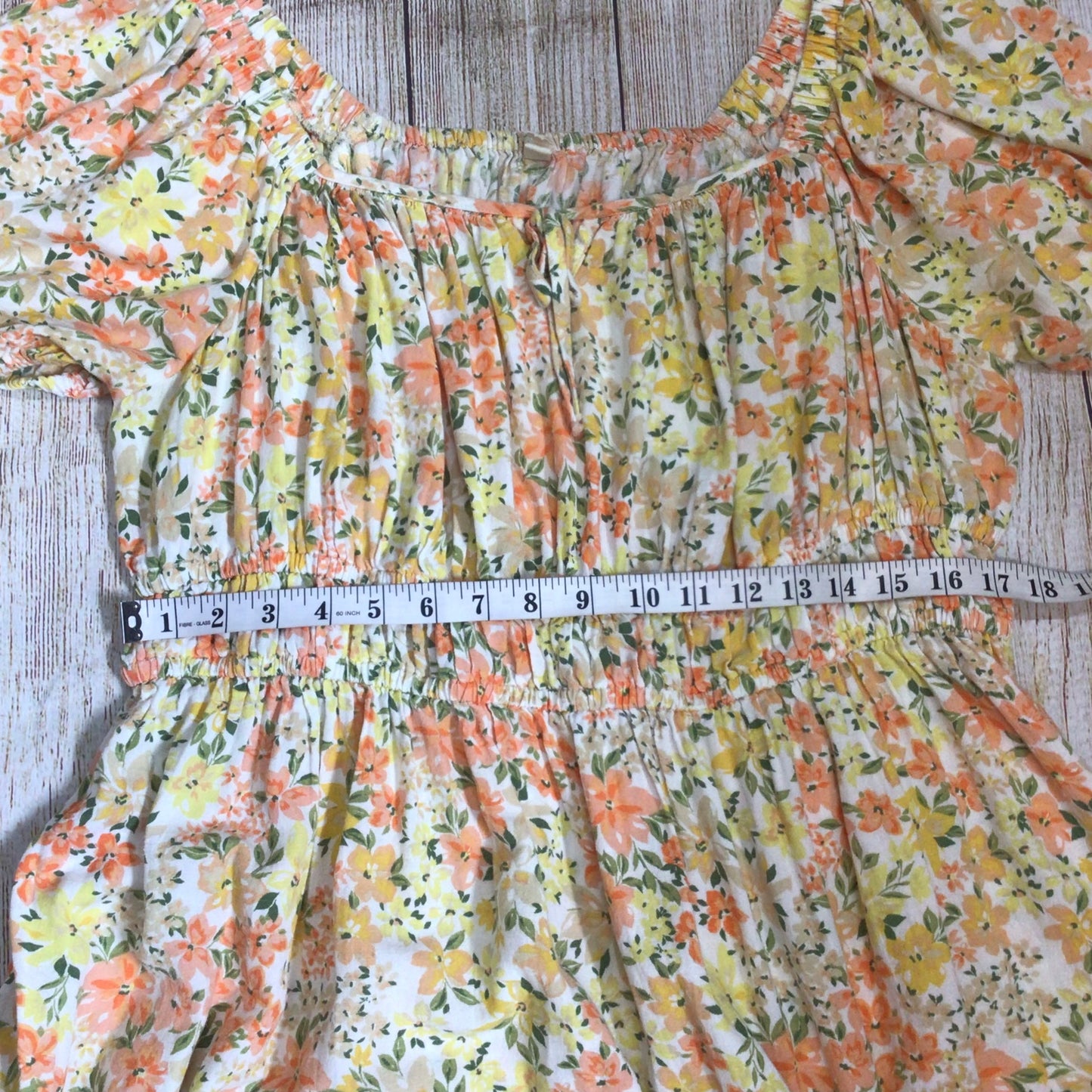 Anise Orange & Yellow Floral Tie Front Dress Size 20