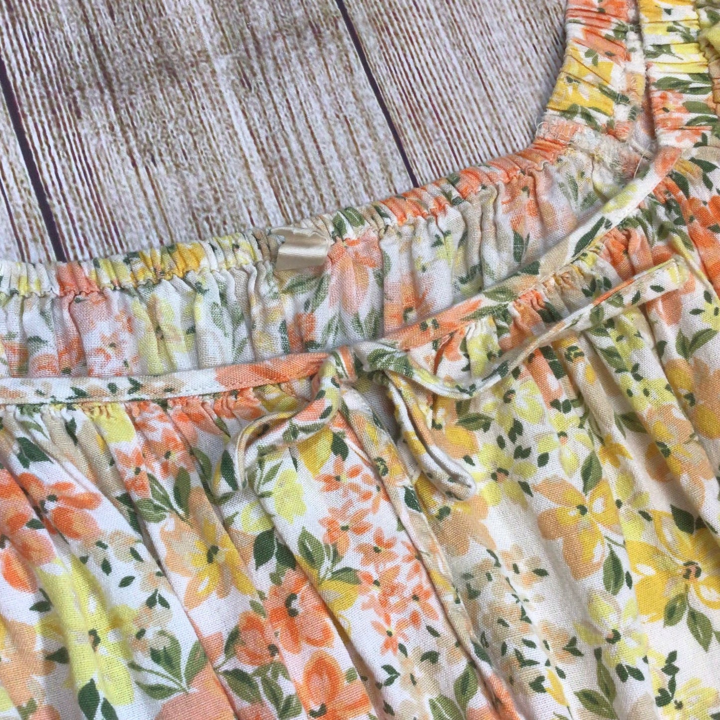Anise Orange & Yellow Floral Tie Front Dress Size 20