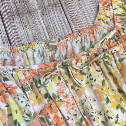 Anise Orange & Yellow Floral Tie Front Dress Size 20