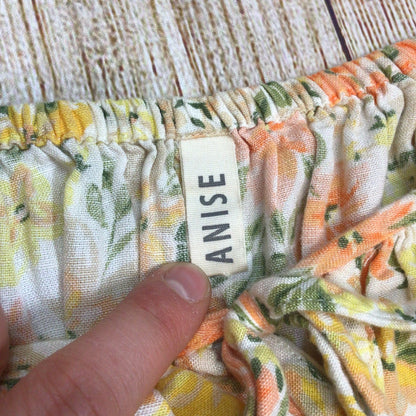 Anise Orange & Yellow Floral Tie Front Dress Size 20