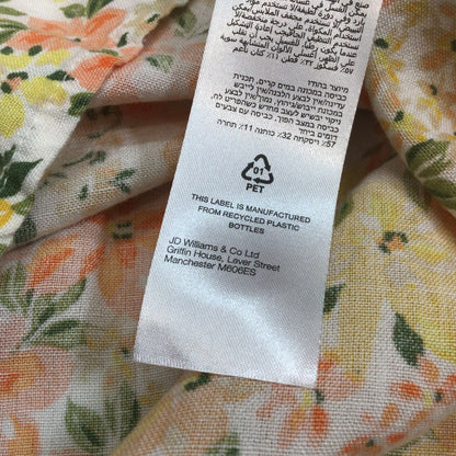 Anise Orange & Yellow Floral Tie Front Dress Size 20