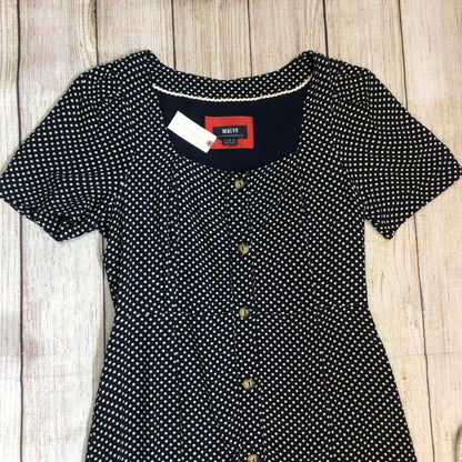 BNWT Maeve by Anthropologie Blue & White Cecile Polka Dot Dress Size 10