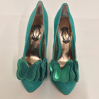 BNIB Schuh Green Frenchie Butterfly Court Heels Size 5 UK