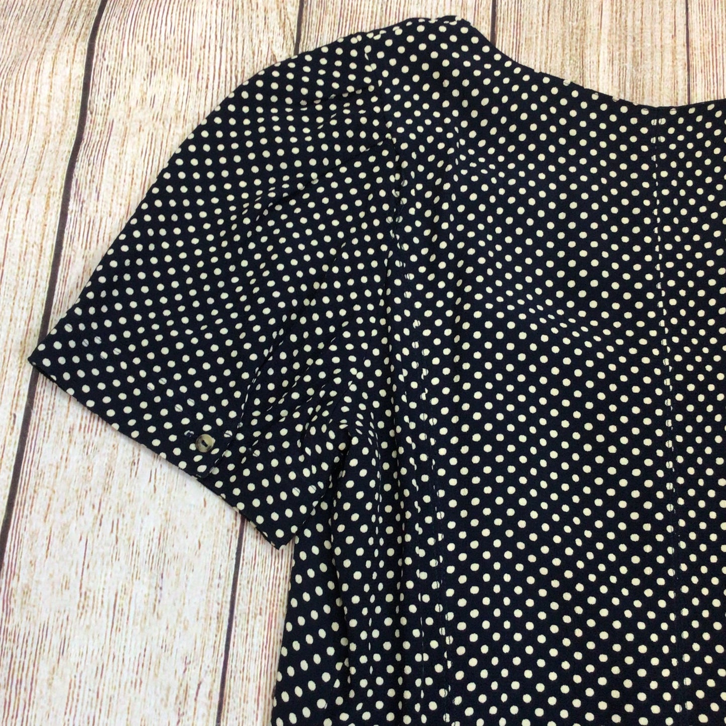 BNWT Maeve by Anthropologie Blue & White Cecile Polka Dot Dress Size 10