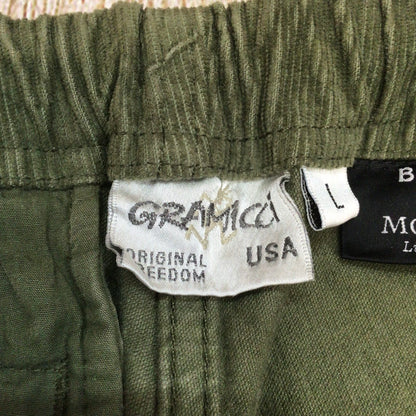 Gramicci Beams x Monocle Olive Green Corduroy Cotton Blend Trousers Size L
