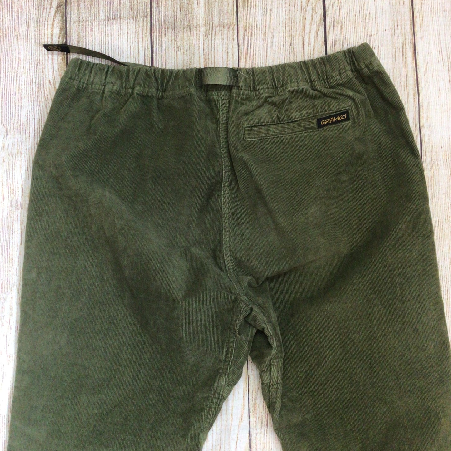 Gramicci Beams x Monocle Olive Green Corduroy Cotton Blend Trousers Size L