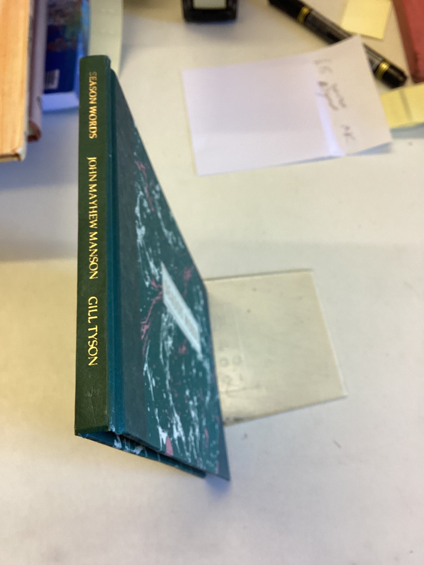 Season Words Haiku by John Mayhew Manson and Wood Engravings by Gill Tyson Signed by Both