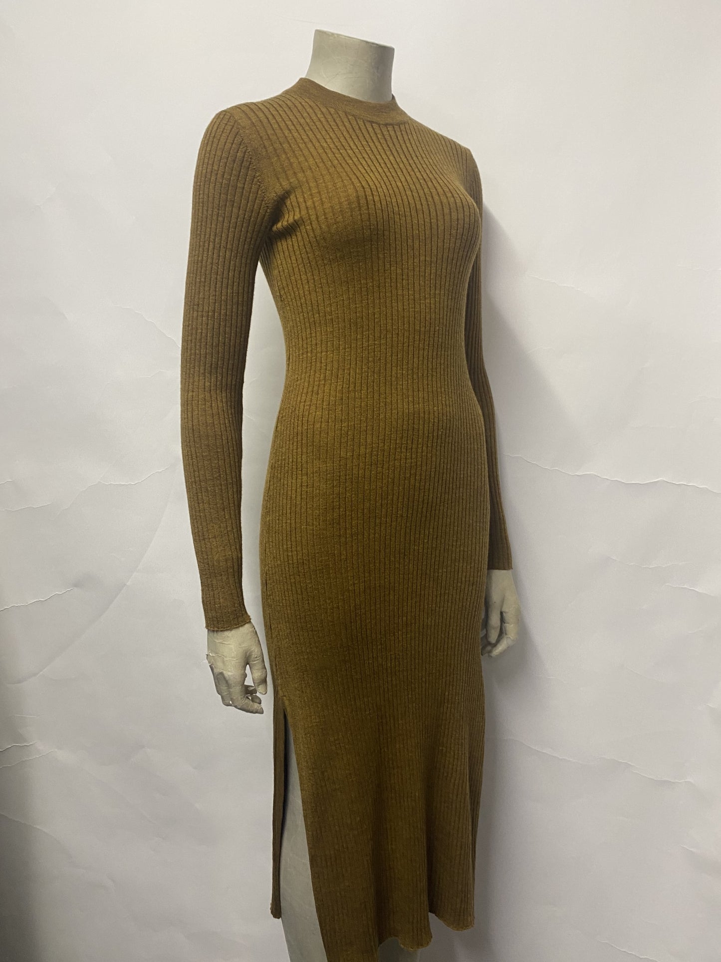 Studio Nicholson Brown Merino Wool Knit Dress XS BNWT