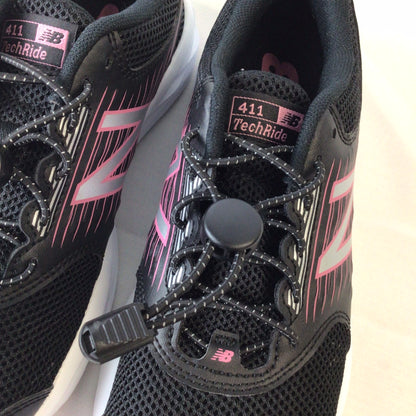 New Balance 411 TechRide Black & Pink Trainers Size 5 UK