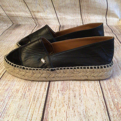 Kurt Geiger Black Leather Flatform Espadrille Shoes Size 6 UK (39 EU)