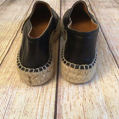Kurt Geiger Black Leather Flatform Espadrille Shoes Size 6 UK (39 EU)