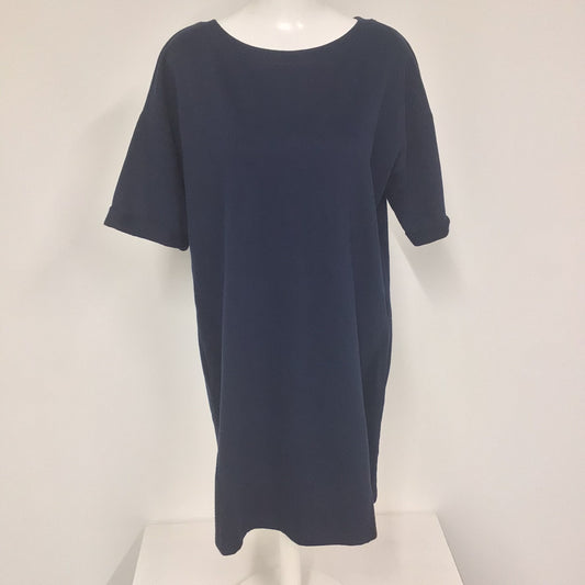 BNWT Oliver Bonas Navy Blue Seamed Sweat Dress Size 12