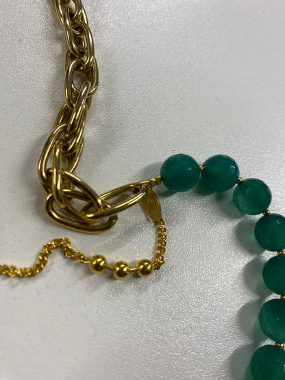 Bex Rox Gold and Green Multi Chain Necklace