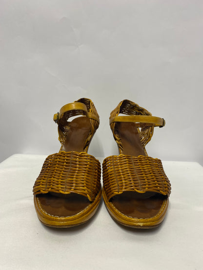 Dries Van Noten Brown Espadrille Style Sandal Heel 2.5