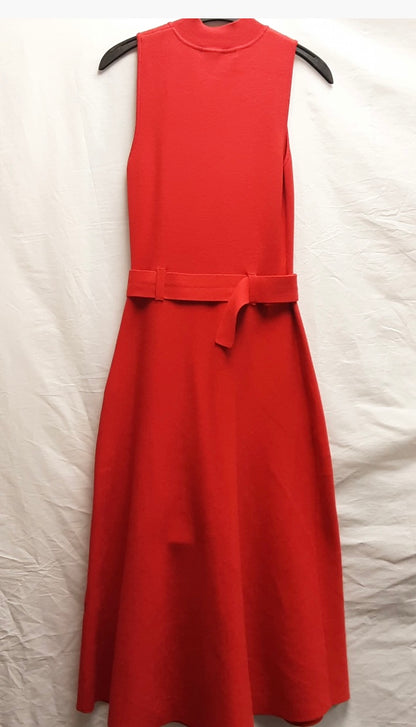 Karen Millen Red Wool 60's style Dress Size XS