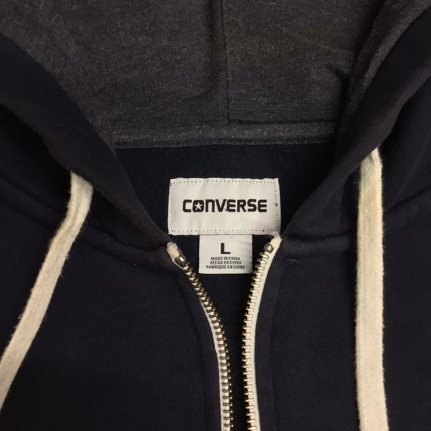 Converse Navy Blue Full Zip Hoody Size L