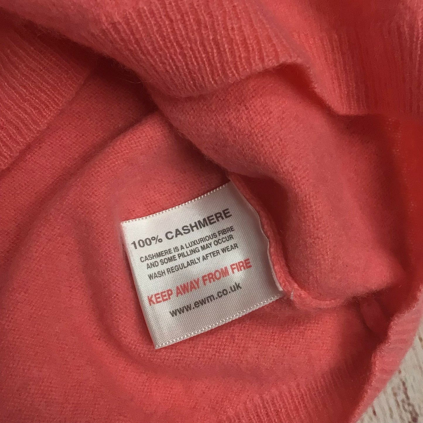 Isle EWM Pink Jumper 100% Cashmere Size M