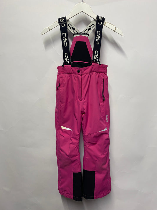 CMP Pink Ski Suspender Salopettes Age 7 - 8