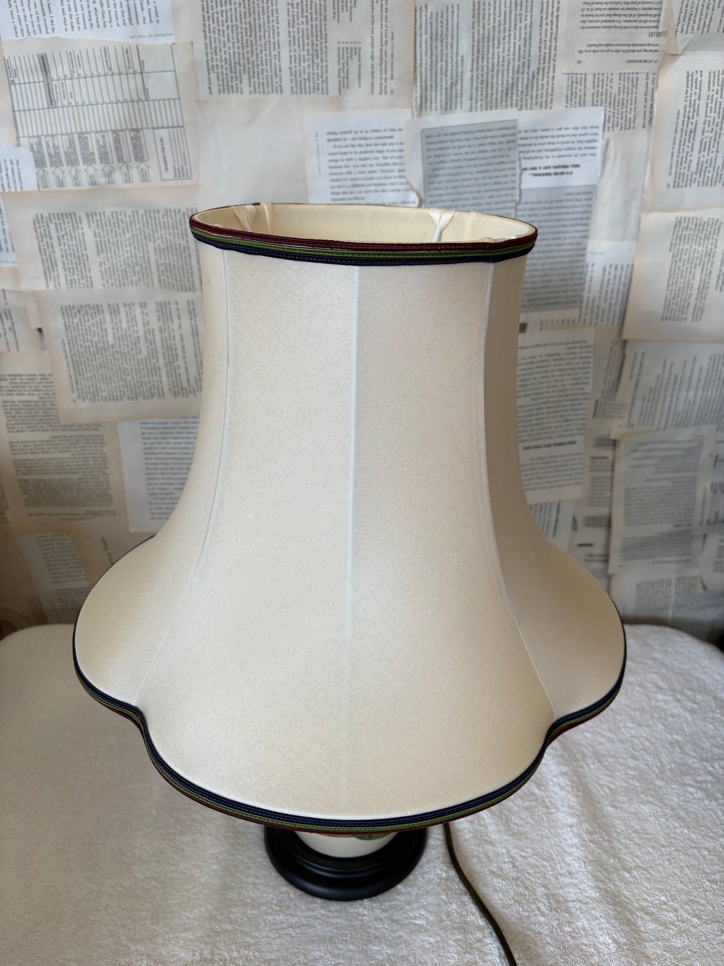 Moorcroft Large Floral Table Lamp by Rachel Bishop with shade